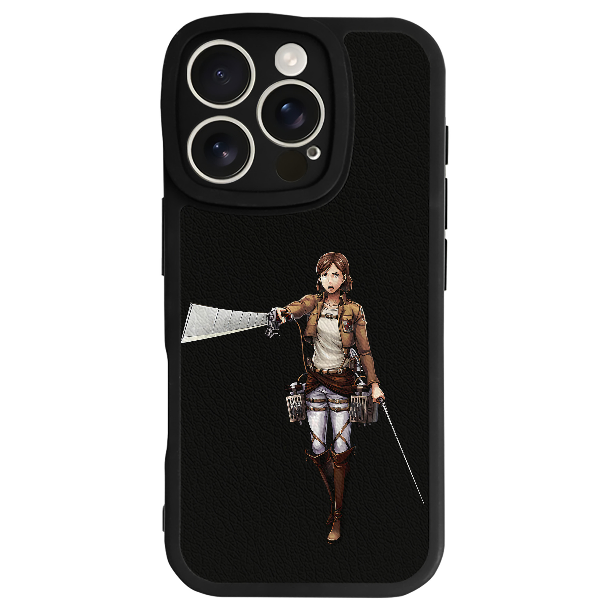 （画像用） 進撃の巨人 Attack on Titan 【iPhone 16シリーズ対応】シリコンスマホケース（レザー調） 材質：シリコン